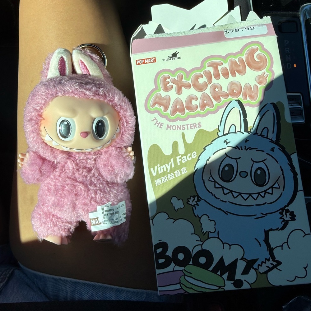 Pop Mart Exciting Macaron Pink Bunny Doll